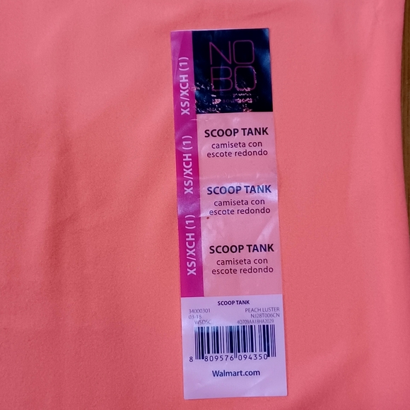 No Boundaries Scoop Tank Tops Sleeveles Peach Luster XS - Picture 10 of 10